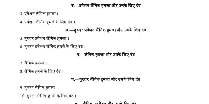 लैंगिक अपराधों से बालकों का संरक्षण अगधगियम, 2012 (POSCO ACT)