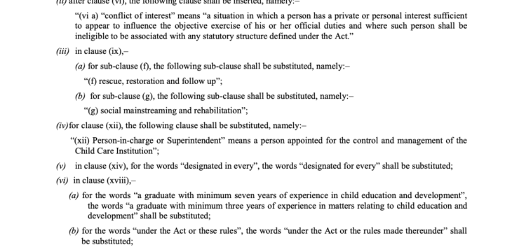Juvenile Justice (Care and Protection of Children) Model Amendment Rules, 2022