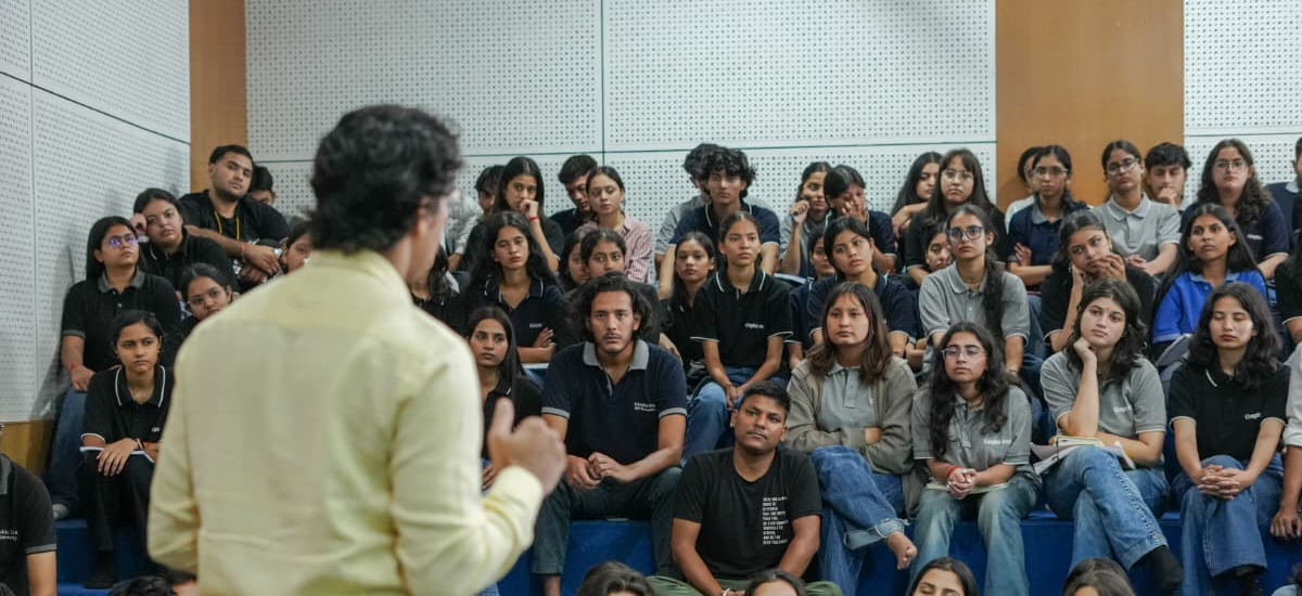 Lecture with Media student at Graphic Era University, Dehradun